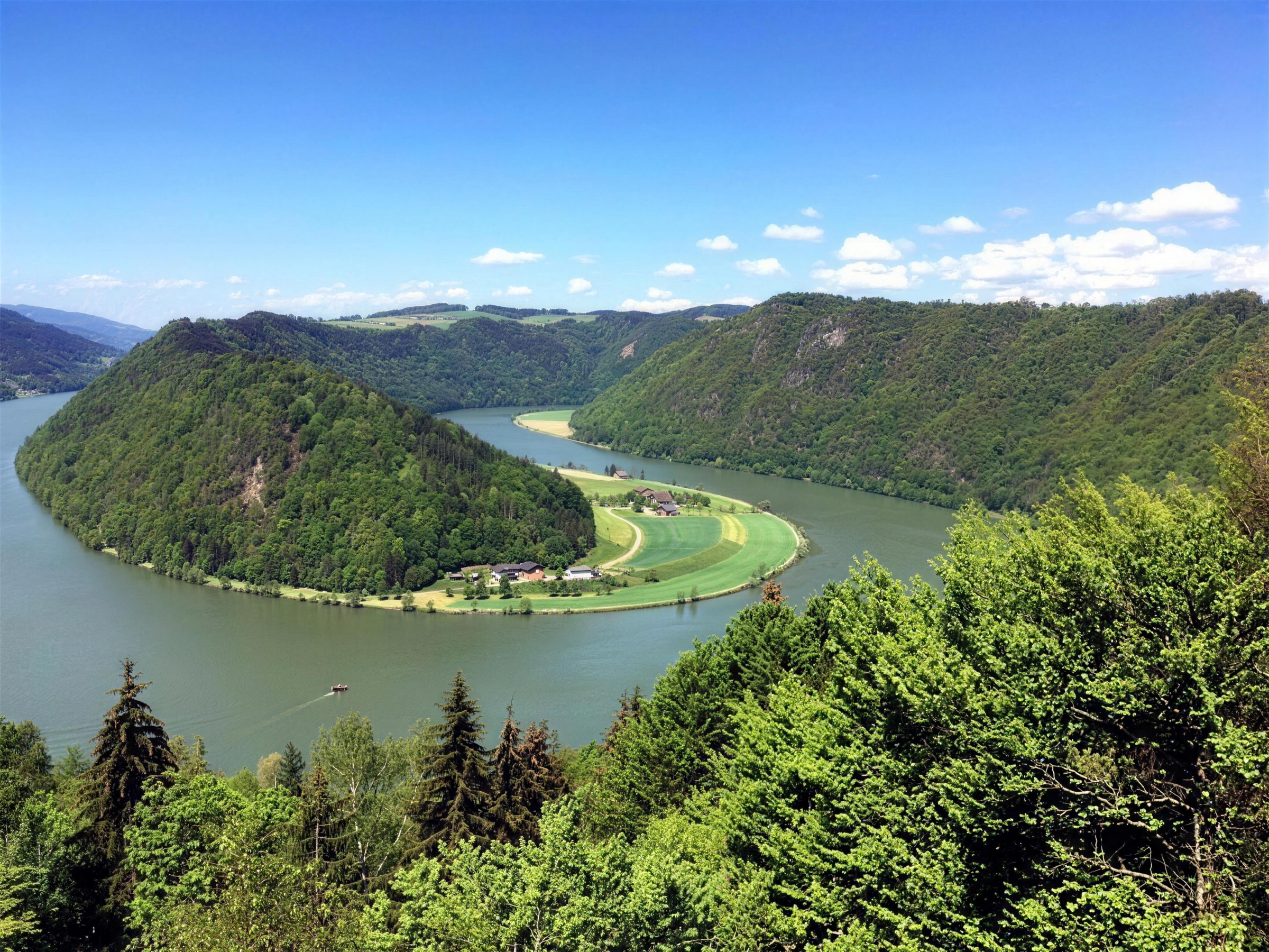 Cyclists on the classic Danube path